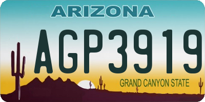AZ license plate AGP3919