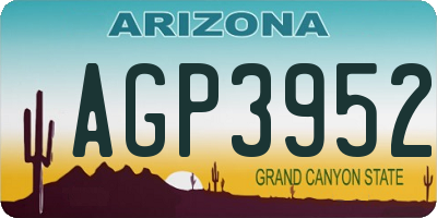 AZ license plate AGP3952