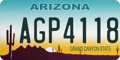 AZ license plate AGP4118