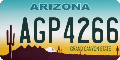 AZ license plate AGP4266