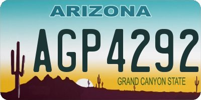 AZ license plate AGP4292