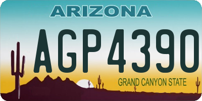 AZ license plate AGP4390