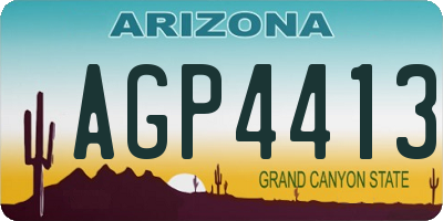 AZ license plate AGP4413