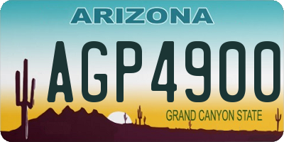 AZ license plate AGP4900
