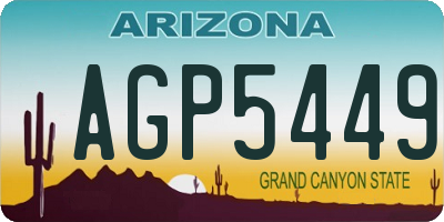 AZ license plate AGP5449