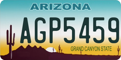 AZ license plate AGP5459