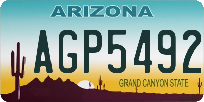 AZ license plate AGP5492