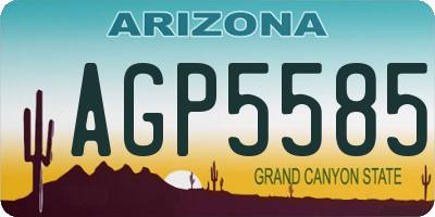 AZ license plate AGP5585