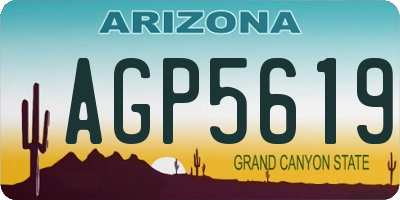 AZ license plate AGP5619
