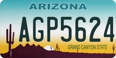 AZ license plate AGP5624