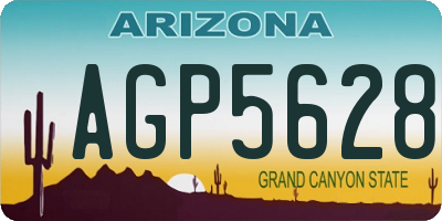 AZ license plate AGP5628