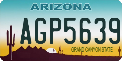 AZ license plate AGP5639