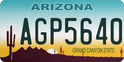 AZ license plate AGP5640
