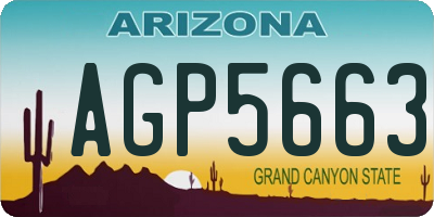 AZ license plate AGP5663