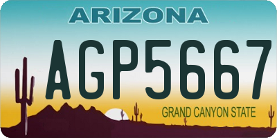 AZ license plate AGP5667
