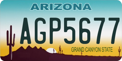 AZ license plate AGP5677