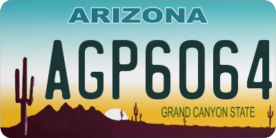 AZ license plate AGP6064
