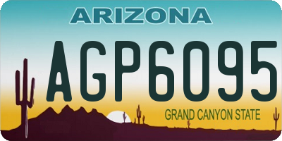 AZ license plate AGP6095