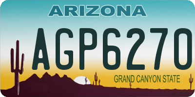 AZ license plate AGP6270