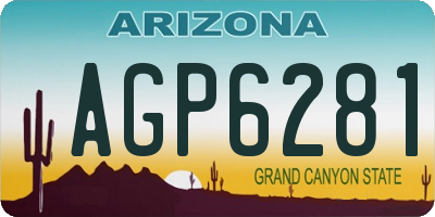 AZ license plate AGP6281
