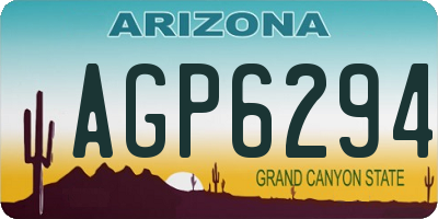 AZ license plate AGP6294