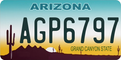 AZ license plate AGP6797