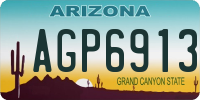 AZ license plate AGP6913