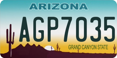 AZ license plate AGP7035