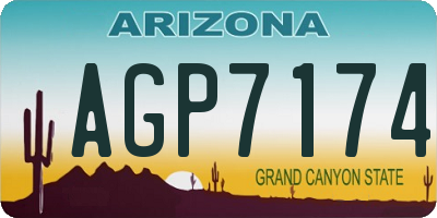 AZ license plate AGP7174
