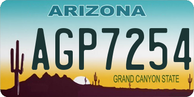 AZ license plate AGP7254