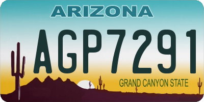 AZ license plate AGP7291