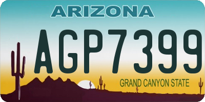 AZ license plate AGP7399