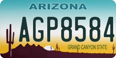 AZ license plate AGP8584