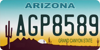 AZ license plate AGP8589