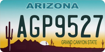 AZ license plate AGP9527