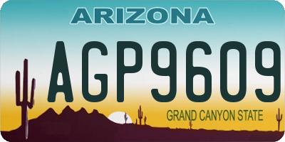 AZ license plate AGP9609
