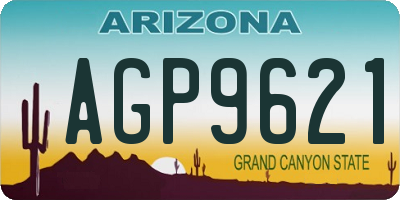 AZ license plate AGP9621