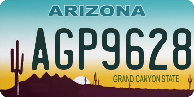 AZ license plate AGP9628