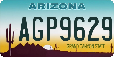 AZ license plate AGP9629