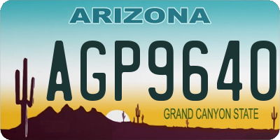 AZ license plate AGP9640
