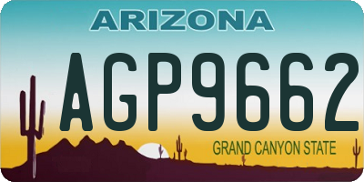 AZ license plate AGP9662