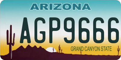 AZ license plate AGP9666