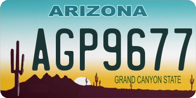 AZ license plate AGP9677