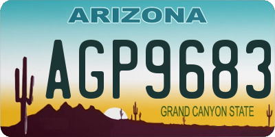 AZ license plate AGP9683
