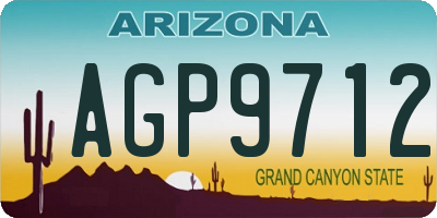 AZ license plate AGP9712