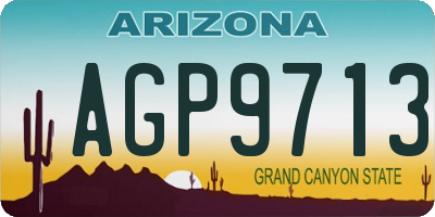 AZ license plate AGP9713