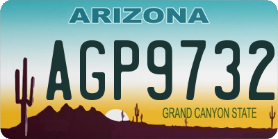 AZ license plate AGP9732
