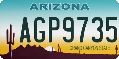 AZ license plate AGP9735