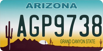 AZ license plate AGP9738