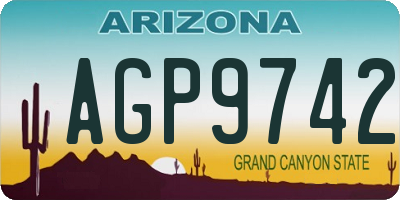 AZ license plate AGP9742
